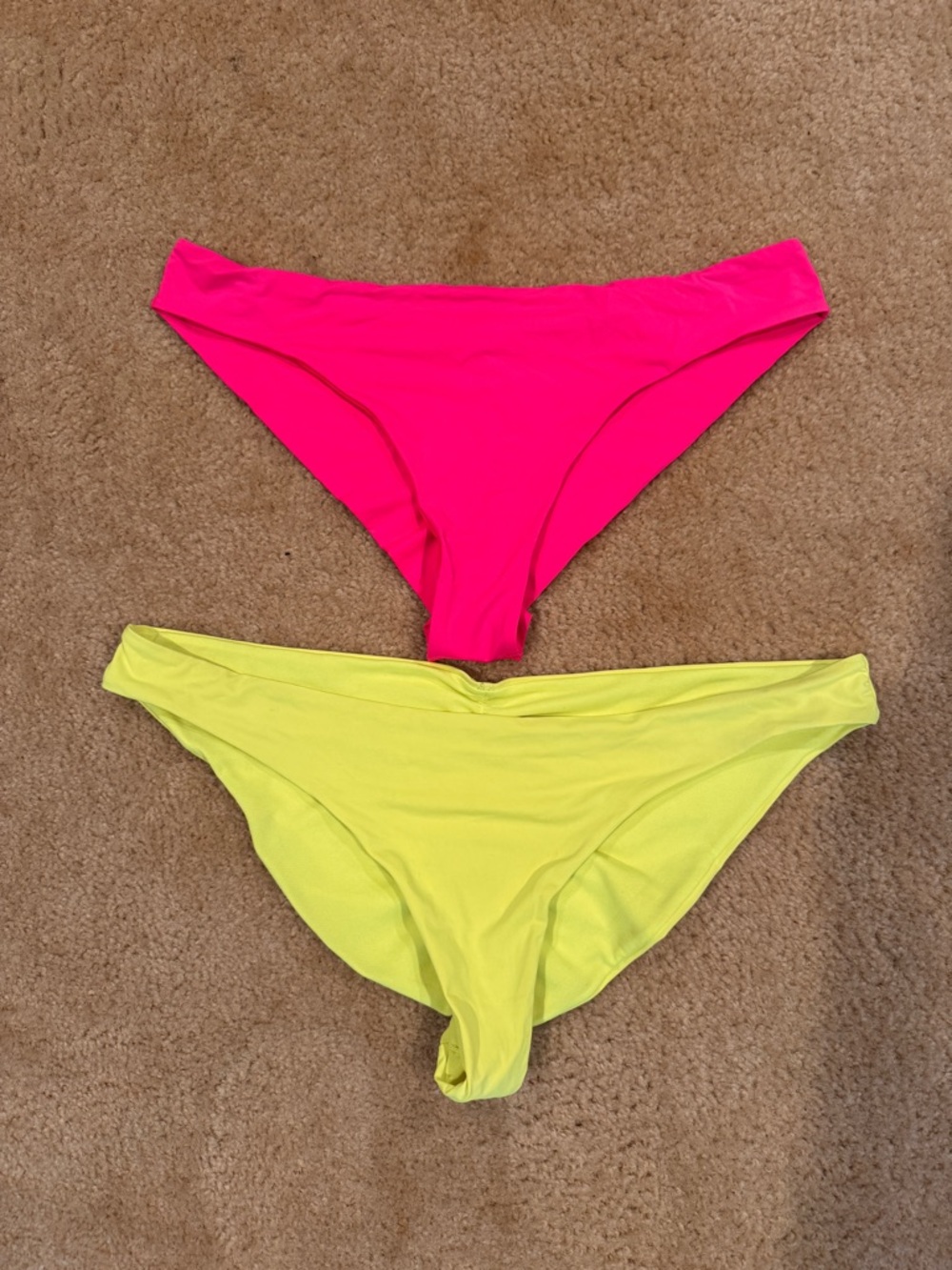 Neon Bikini Bottoms Set - Hot Pink & Neon Yellow